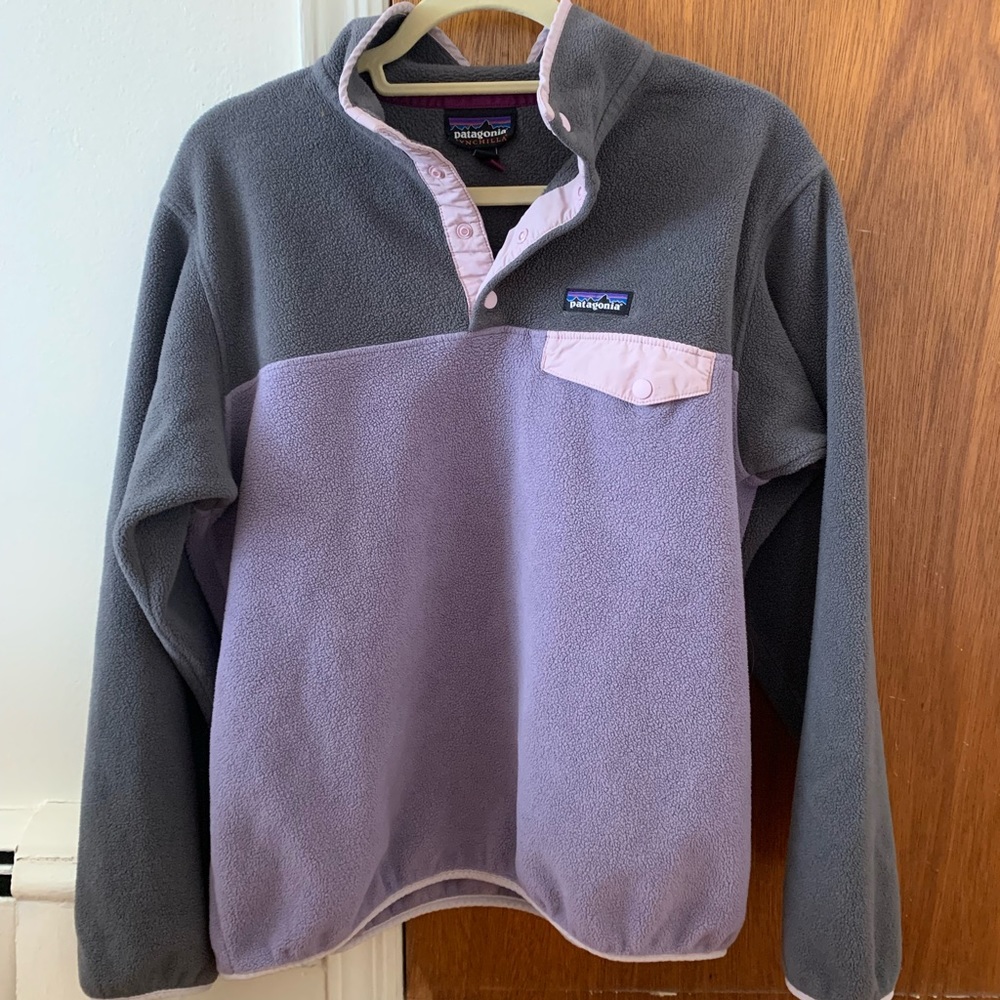 Patagonia Purple Lightweight Synchilla Snap-T Fleece Pullover